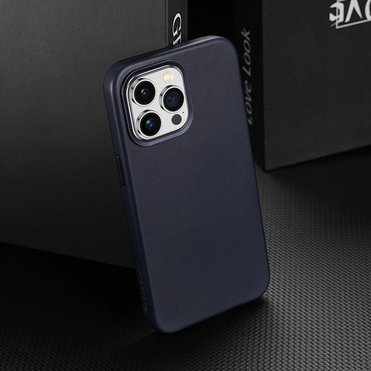 Dux Ducis Naples case for iPhone 14 Pro magnetic leather case MagSafe blue_10