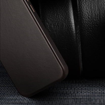 Dux Ducis Naples Case for iPhone 14 Pro Leather Cover (MagSafe Compatible) Dark Brown_9