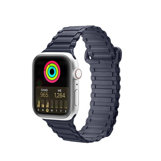 Dux Ducis Strap (Armor Version) Apple Watch SE strap, 9, 8, 7, 6, 5, 4, 3, 2, 1 (41, 40, 38 mm) silicone magnetic band bracelet blue_0