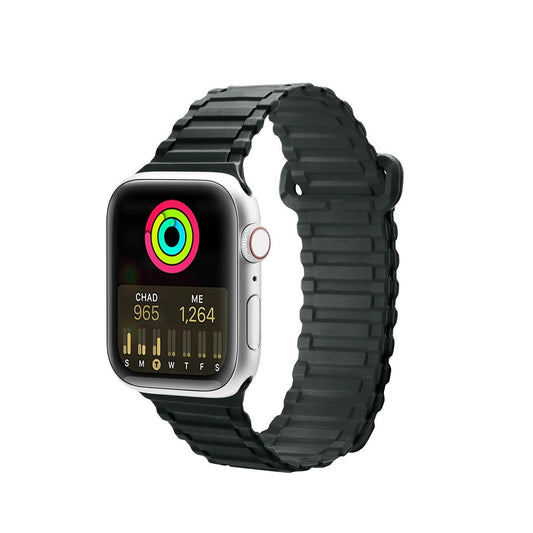 Dux Ducis Strap (Armor Version) strap Apple Watch Ultra, SE, 9, 8, 7, 6, 5, 4, 3, 2, 1 (49, 45, 44, 42 mm) silicone magnetic strap bracelet green_0