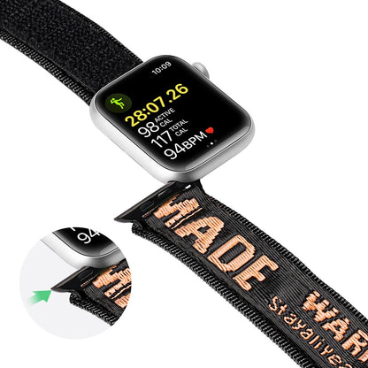 Dux Ducis Strap (Outdoor Version) Apple Watch Ultra Strap, SE, 9, 8, 7, 6, 5, 4, 3, 2, 1 (49, 45, 44, 42 mm) Nylon Band Bracelet Black and Orange_8