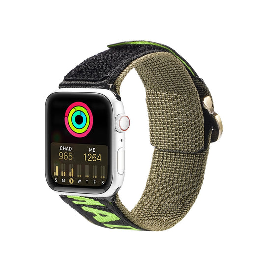 Dux Ducis Strap (Outdoor Version) Apple Watch Ultra Strap, SE, 9, 8, 7, 6, 5, 4, 3, 2, 1 (49, 45, 44, 42 mm) Nylon Band Bracelet Black/Green_0