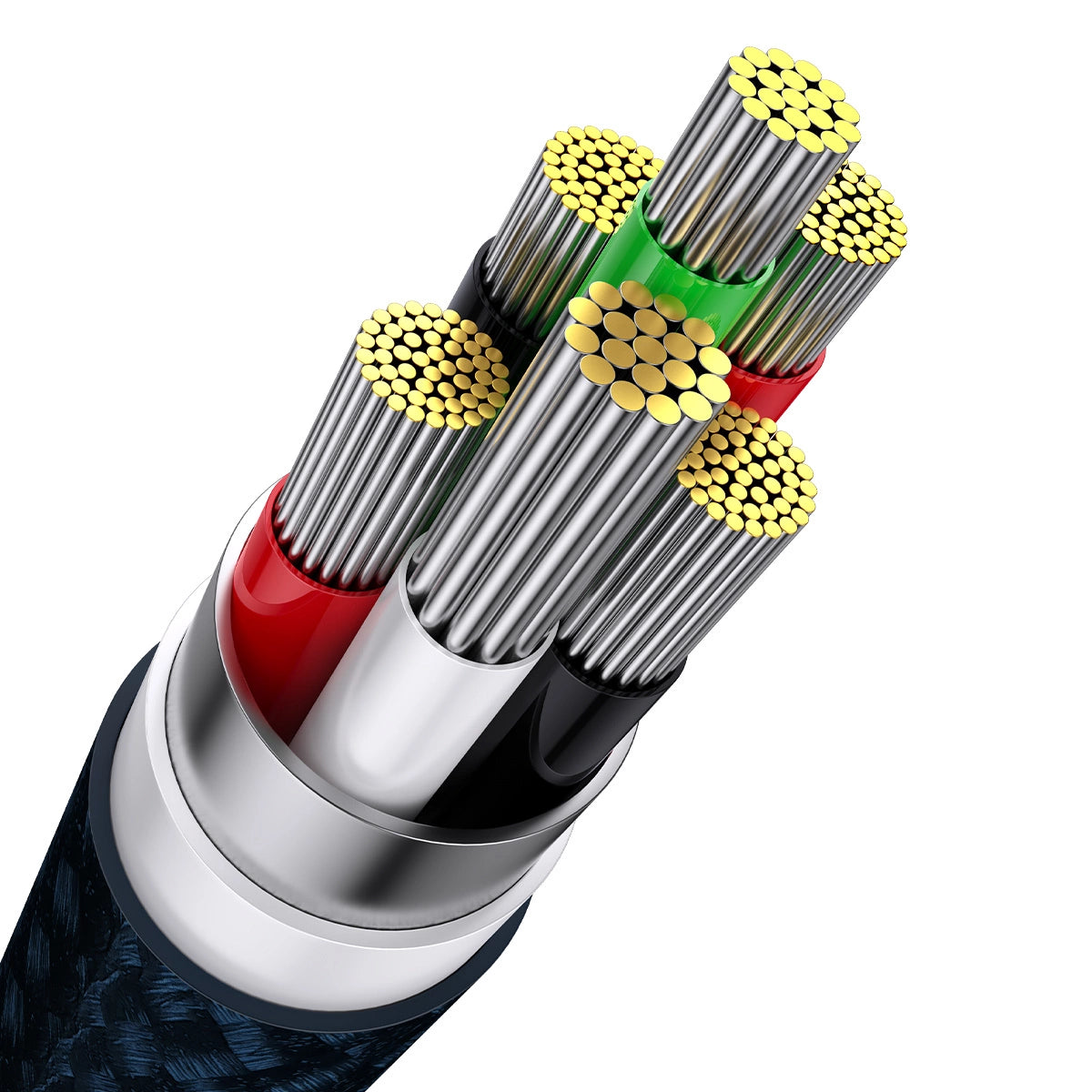 Baseus Flash Series Ⅱ 3in1 Fast Charging Cable USB-A to USB-C / Micro-USB / Lightning 66W 480Mbps 1.2m Blue_13