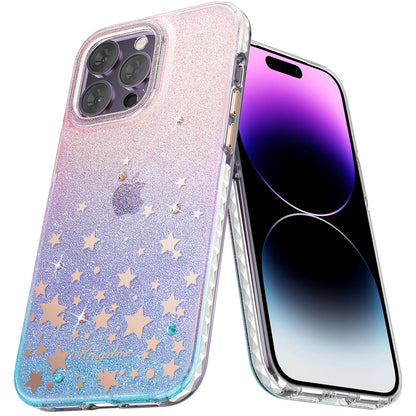 Kingxbar Heart Star Series case for iPhone 14 Plus case with zodiac stars_2