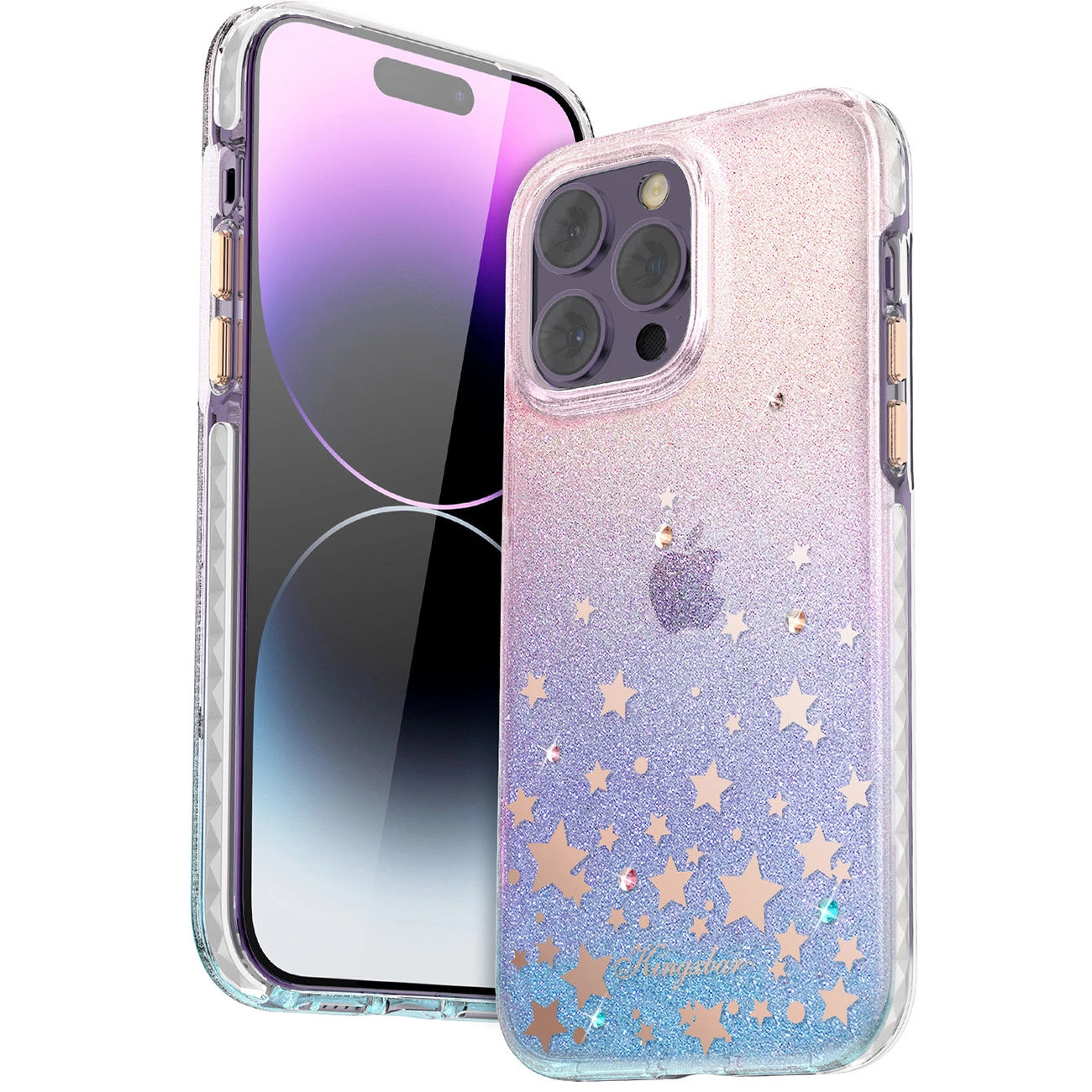 Kingxbar Heart Star Series case for iPhone 14 Plus case with zodiac stars_3