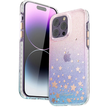 Kingxbar Heart Star Series case for iPhone 14 Plus case with zodiac stars_3