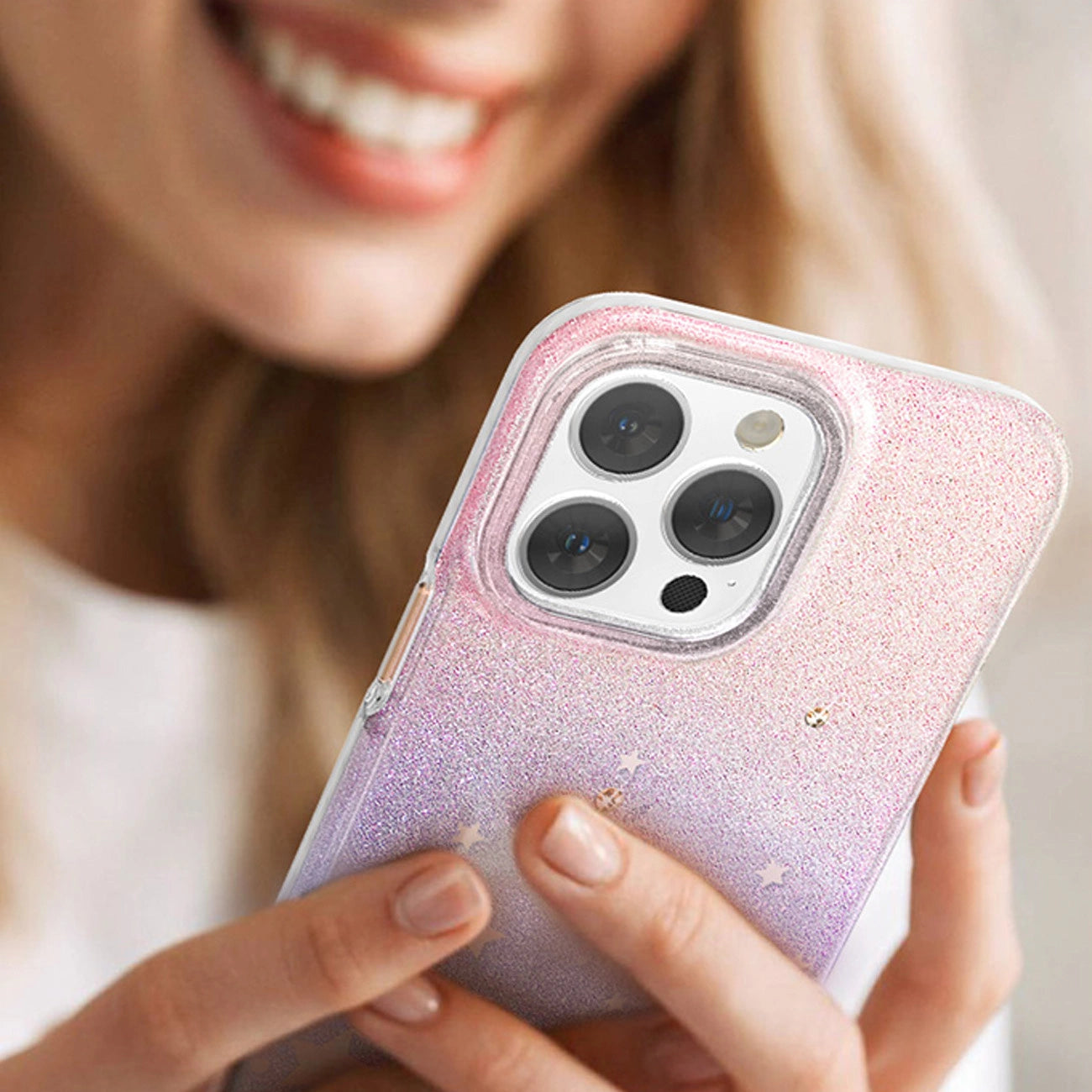 Kingxbar Heart Star Series case for iPhone 14 Plus case with zodiac stars_4