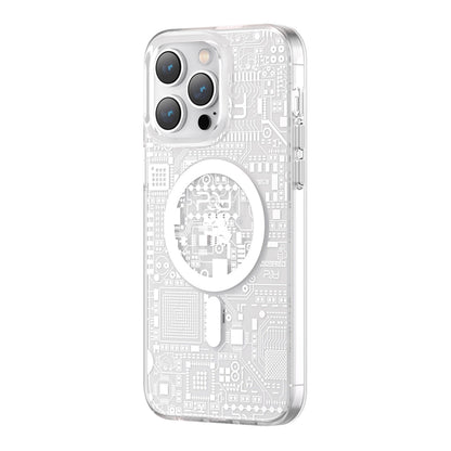 Kingxbar PQY Geek Series magnetic case for iPhone 14 Plus MagSafe silver_0