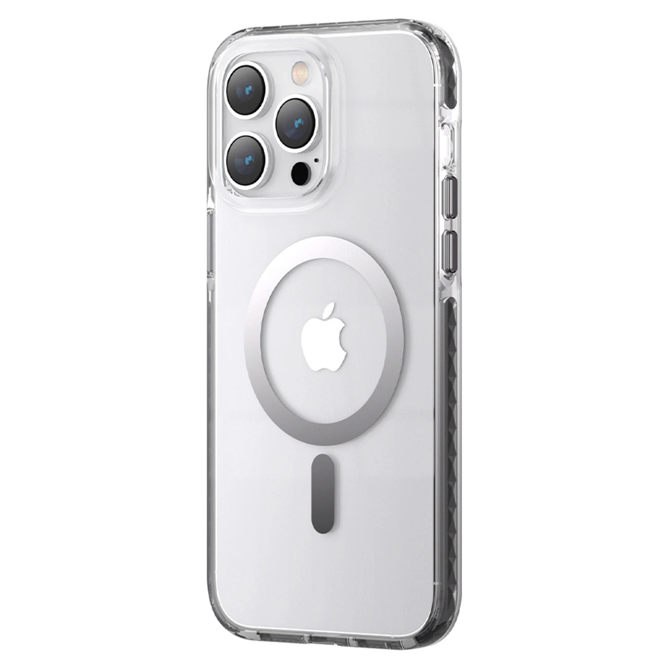 Kingxbar PQY Ice Crystal Series magnetic case for iPhone 14 Plus MagSafe gray_0