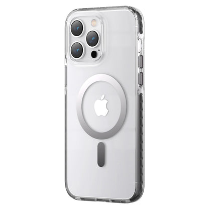 Kingxbar PQY Ice Crystal Series magnetic case for iPhone 14 Plus MagSafe gray_0