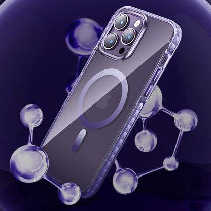 Kingxbar PQY Ice Crystal Series magnetic case for iPhone 14 Plus MagSafe gray_2