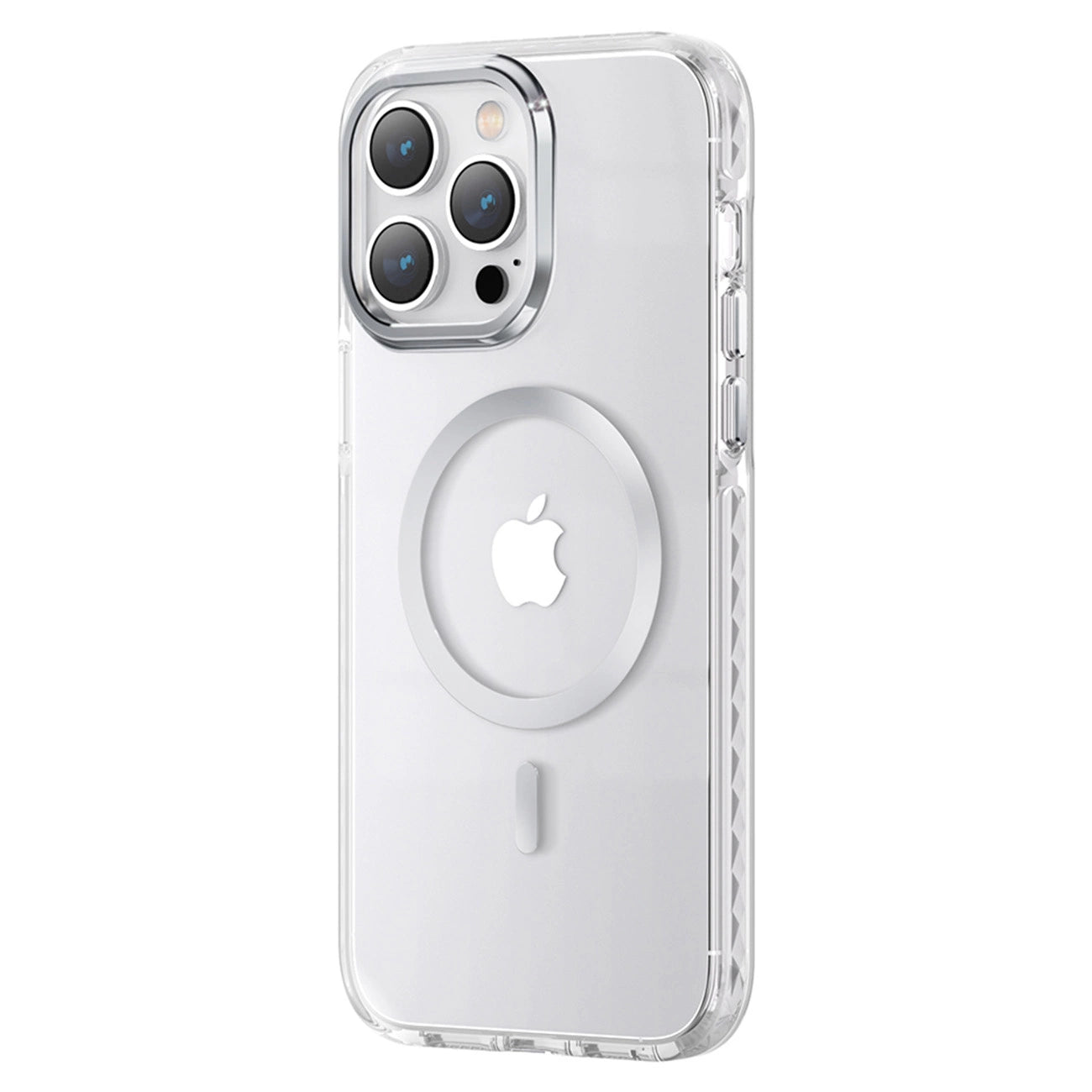 Kingxbar PQY Ice Crystal Series magnetic case for iPhone 14 Plus MagSafe silver_0