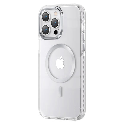 Kingxbar PQY Ice Crystal Series magnetic case for iPhone 14 Plus MagSafe silver_0