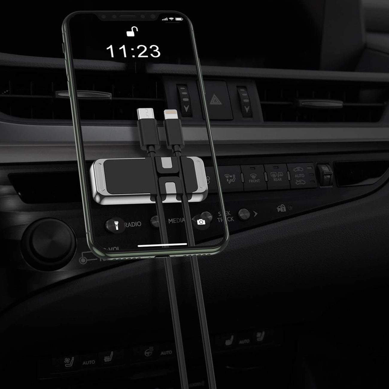 Wozinsky Magnetic Phone Holder with Cable Organizer (WMCDO-B1)_7