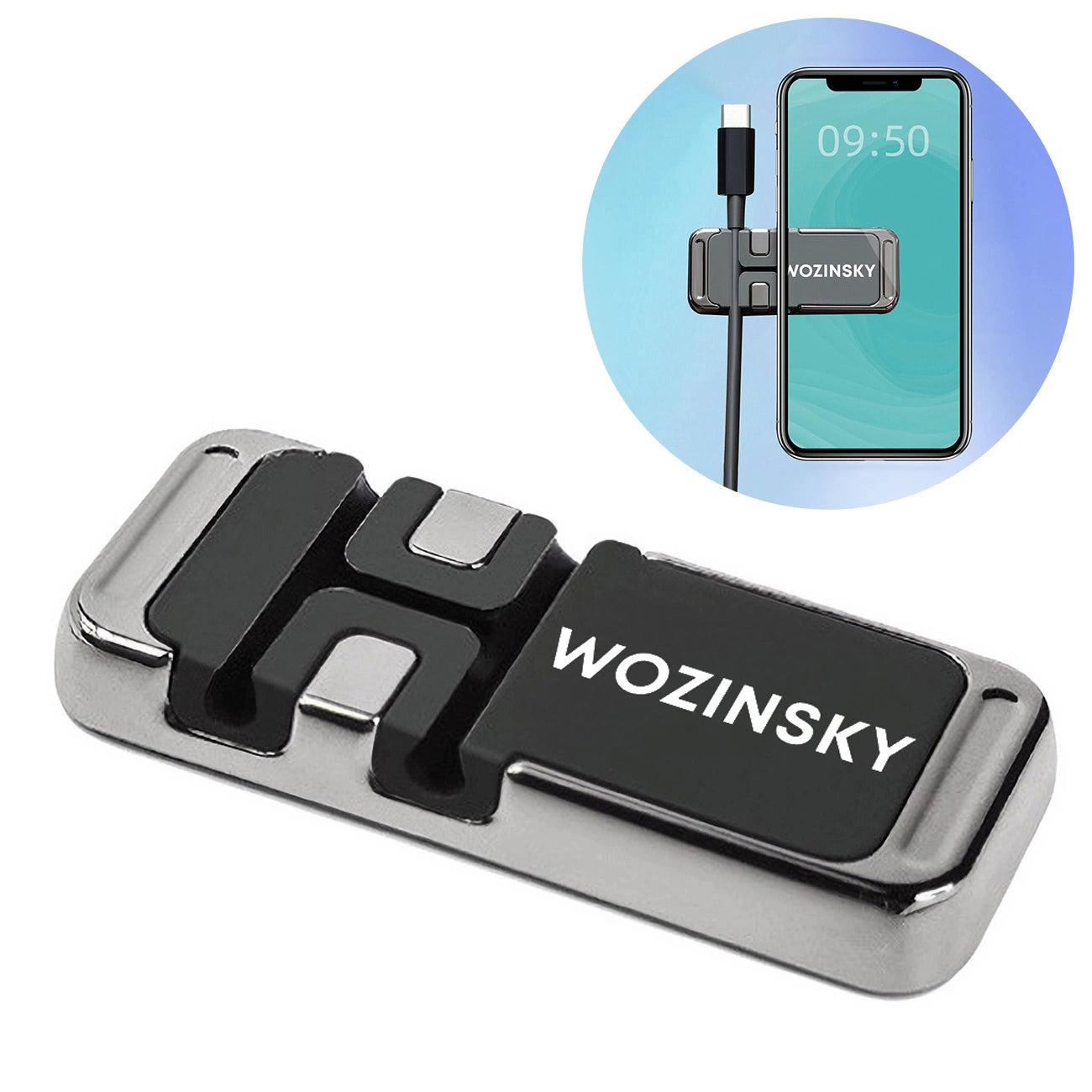 Wozinsky Magnetic Phone Holder with Cable Organizer (WMCDO-B1)_0