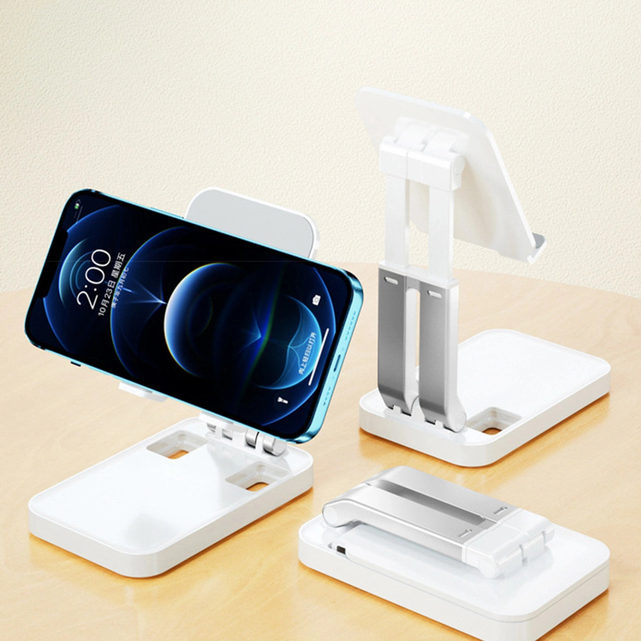 Folding phone stand for tablet (K15) - white_1