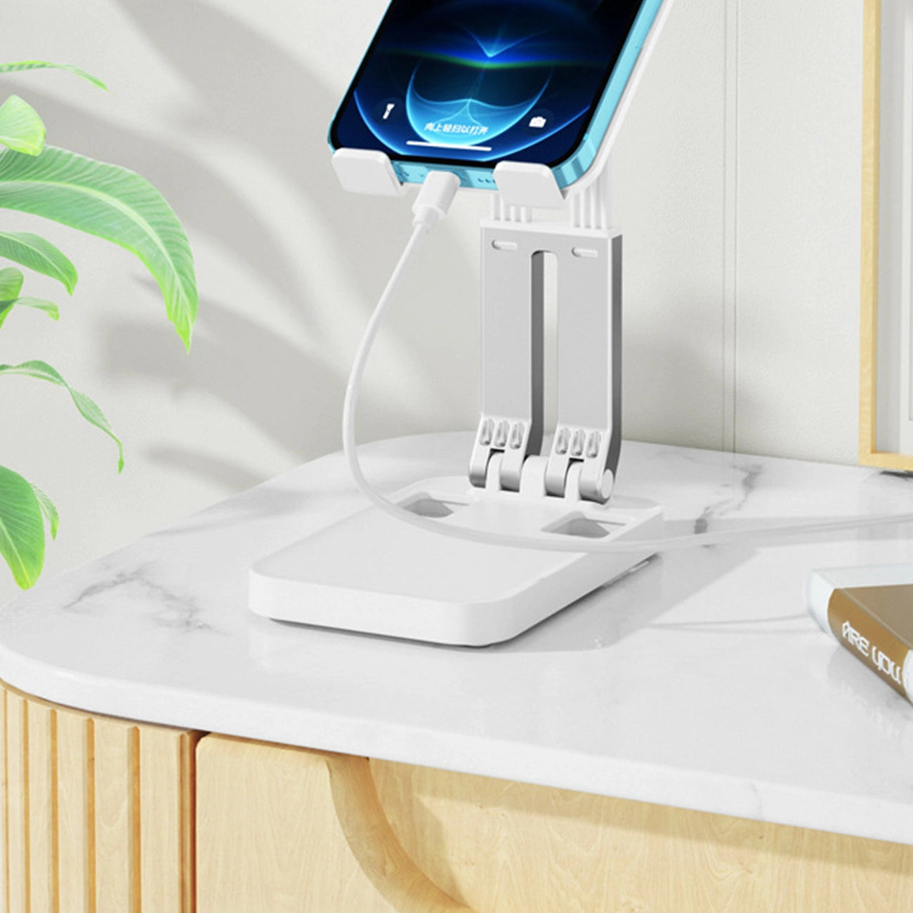 Folding phone stand for tablet (K15) - white_5
