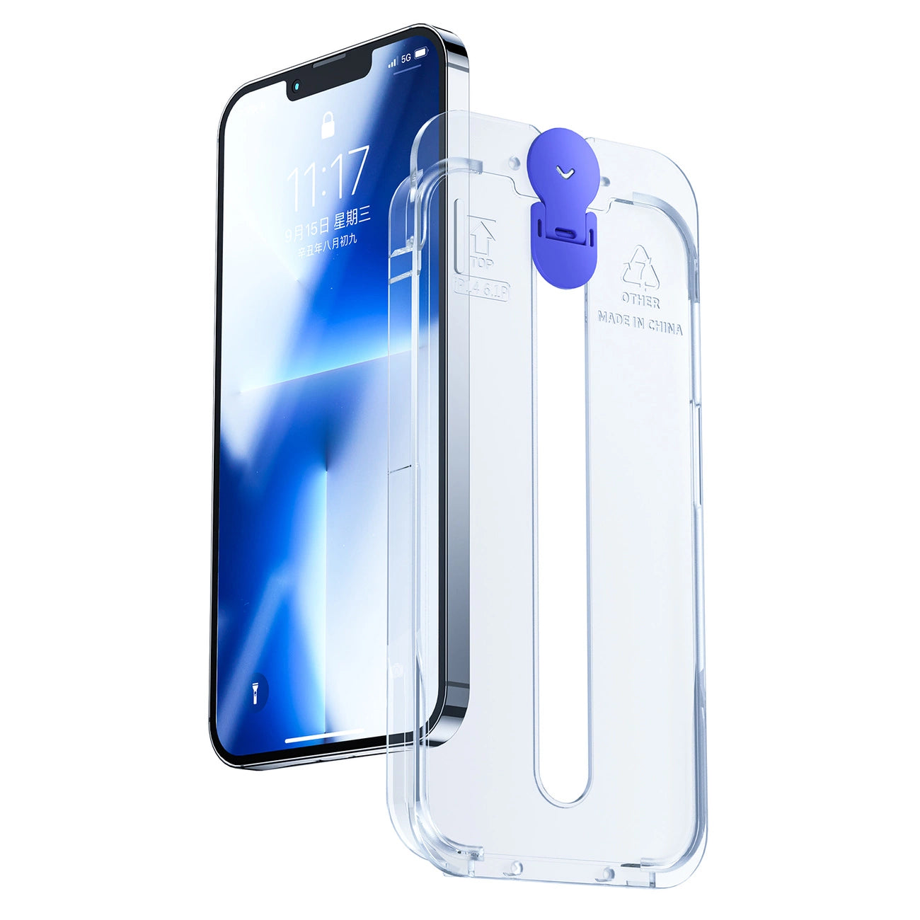 Joyroom Knight glass for iPhone 14 Plus with mounting kit transparent (JR-H11)_1