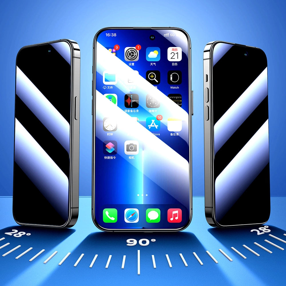 Joyroom Knight 2.5D Privacy TG Tempered Glass for iPhone 14 Plus with Anti-Spy Filter Full Screen with Frame Transparent (JR-P03)_1