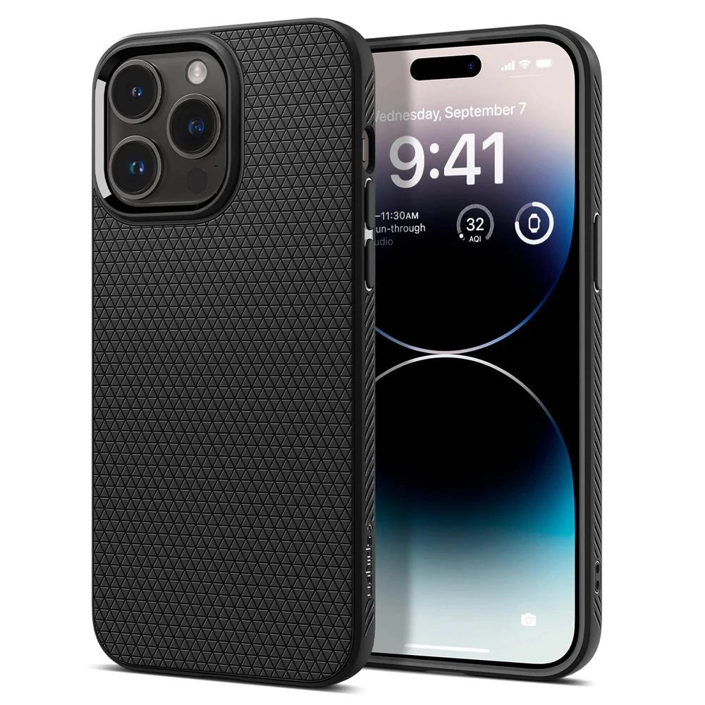 Spigen Liquid Air iPhone 14 Pro Case - Matte Black_0