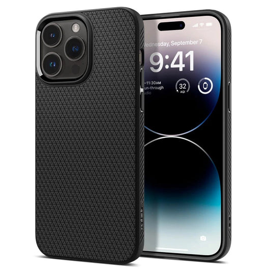 Spigen Liquid Air iPhone 14 Pro Case - Matte Black_0