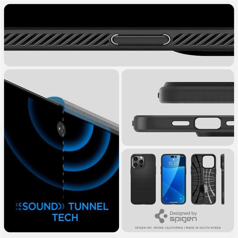 Spigen Liquid Air iPhone 14 Pro Case - Matte Black_15