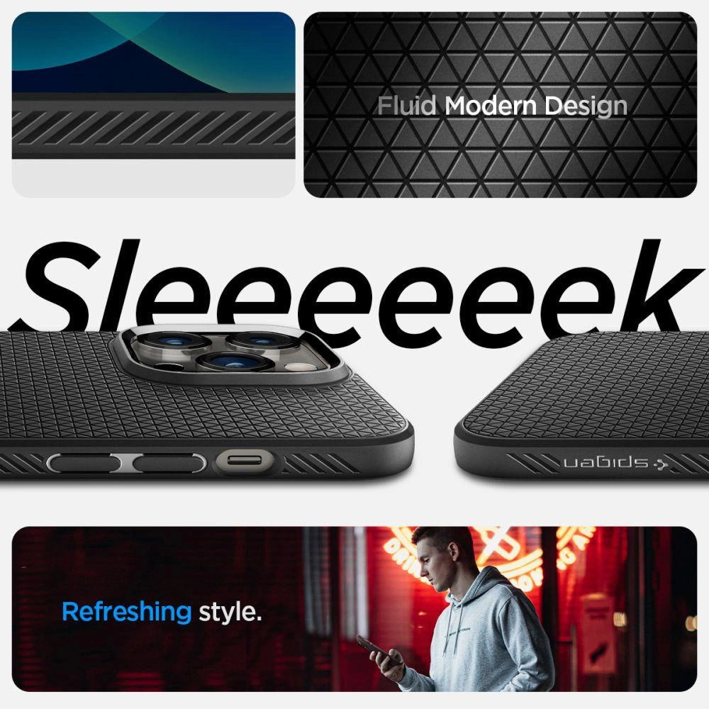 Spigen Liquid Air iPhone 14 Pro Case - Matte Black_10