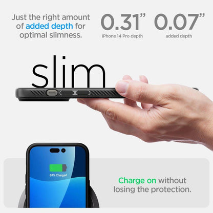 Spigen Liquid Air iPhone 14 Pro Case - Matte Black_11