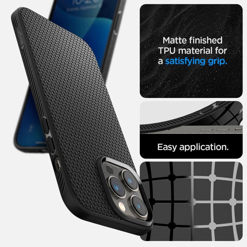 Spigen Liquid Air Case for iPhone 14 Pro Max - Matte Black_10