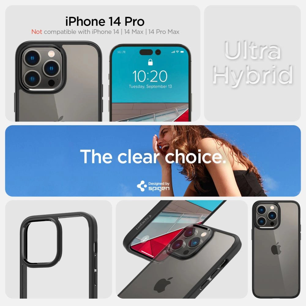 Spigen Ultra Hybrid iPhone 14 Pro Case - Matte Black_7