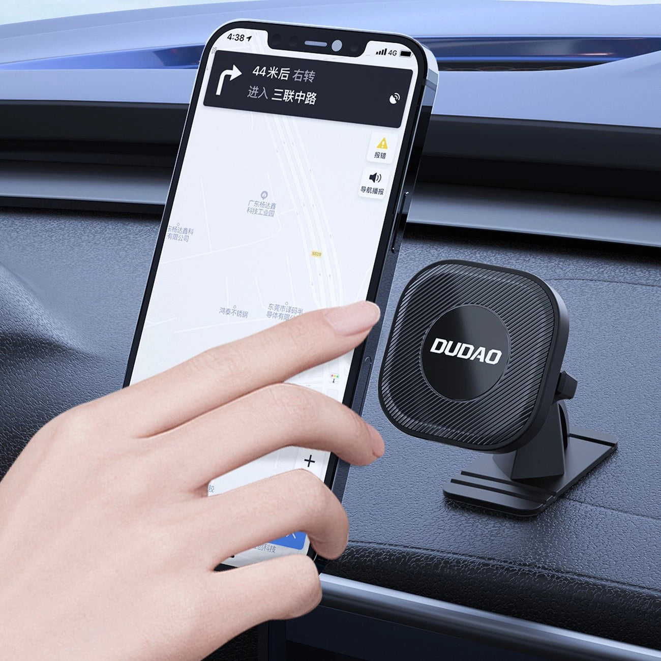 Dudao magnetic smartphone car holder black (F6C)_6