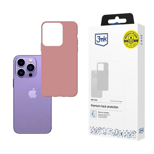 Case for iPhone 14 Pro Max from the 3mk Matt Case series - pink_0