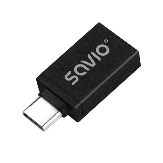 Adaptador Savio AK-80 USB-A 3.1 USB-C 3.1 / Preto / 5 GBP_0