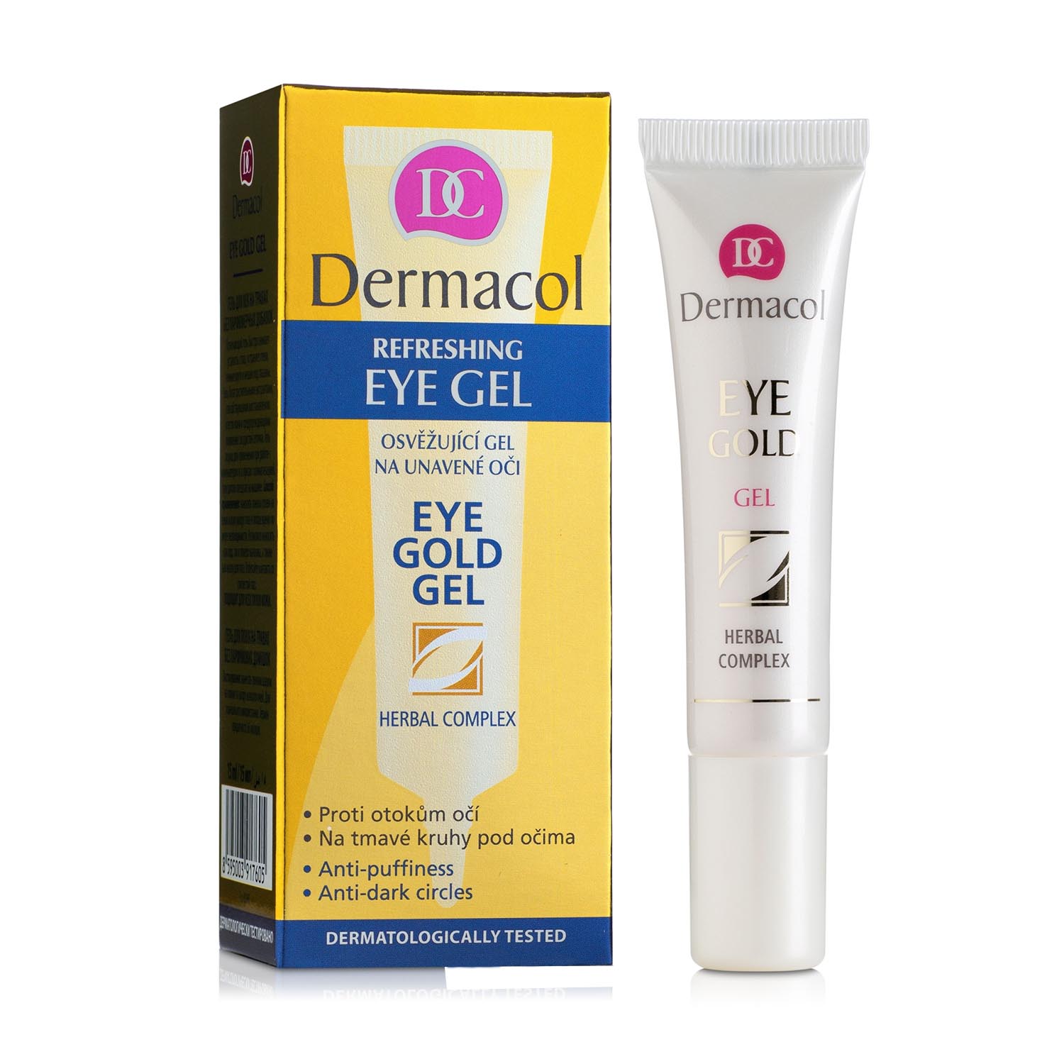 DERMACOL REFRESHING EYE GOLD GEL HERBAL COMPLEX 15ML_0