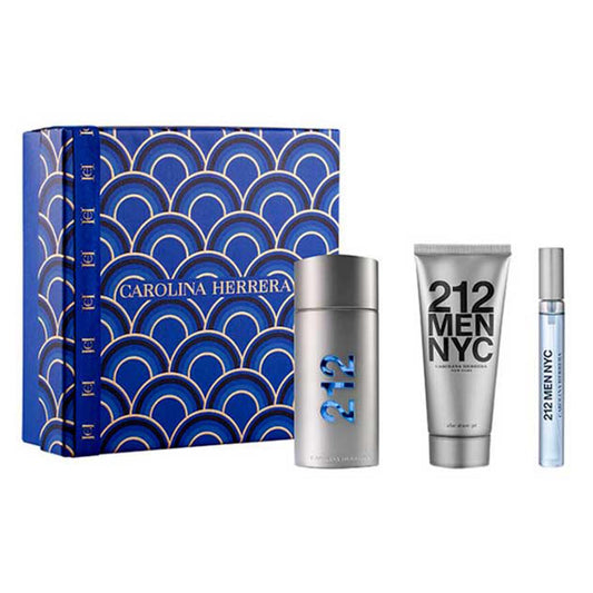 CAROLINA HERRERA 212 MEN NYC EAU DE TOILETTE 100ML VAPORIZADOR + GEL AFTER SHAVE 100ML + MEGASPRITZER 10ML_0