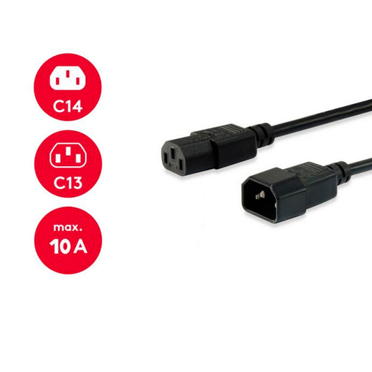 EQUIP CABO POWER EXTENSION IEC 320 VDE 3.0M BLACK_0