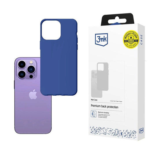Case for iPhone 14 Pro from the 3mk Matt Case series - blue_0