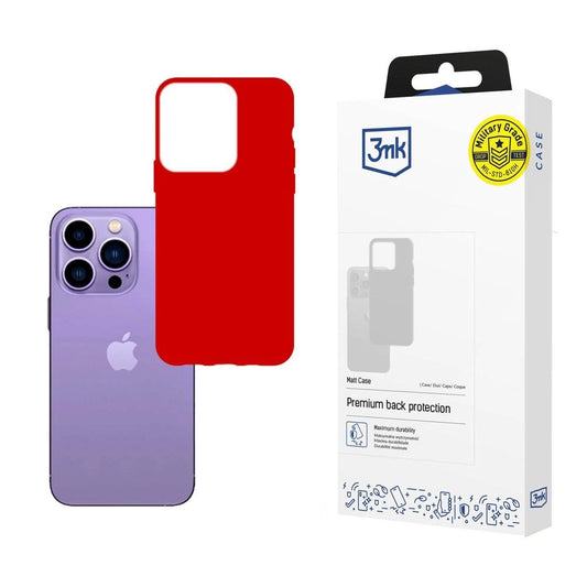 Case for iPhone 14 Pro Max series 3mk Matt Case - red_0
