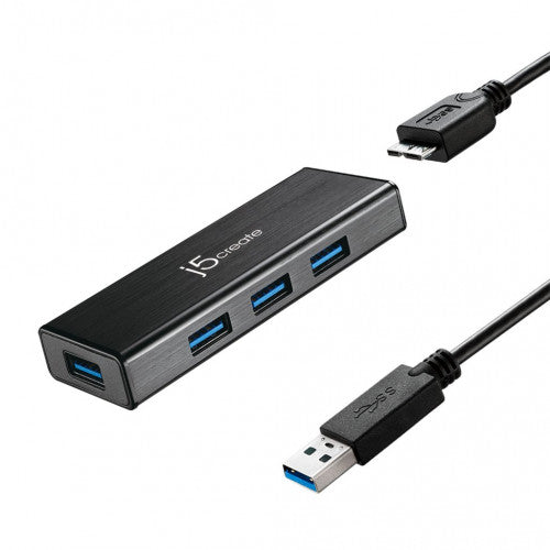 J5CREATE JUH340 MINI HUB USB 3.0 4 PUERTOS_0