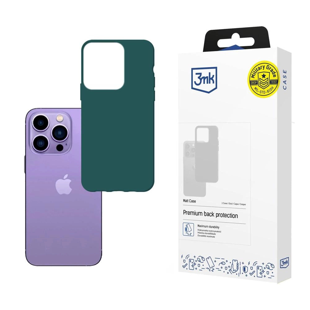Case for iPhone 14 Pro Max from the 3mk Matt Case series - dark green_0