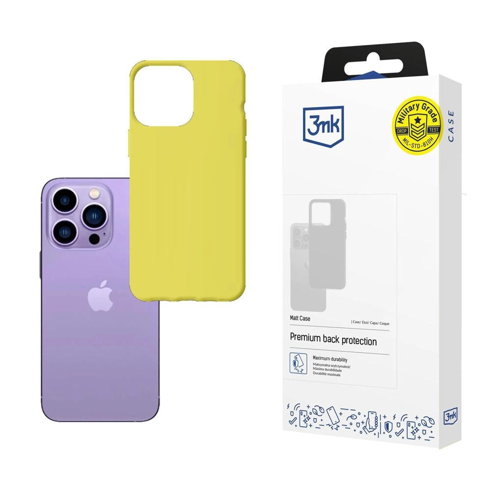 Case for iPhone 14 Pro from the 3mk Matt Case series - lime green_0