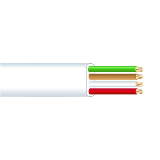 Cabo telefonico plano 4 vias branco edm euro/m_0