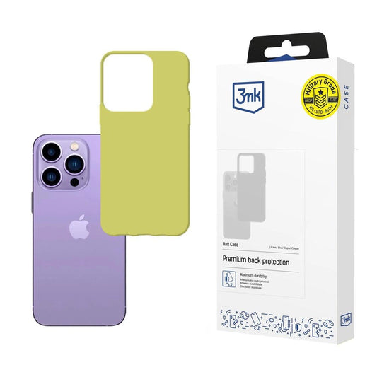 Case for iPhone 14 Pro Max from the 3mk Matt Case series - lime green_0