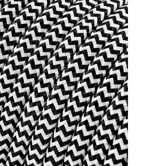 Carretel de cabo cordÃ£o tubular h03vv-f 2 x 0,75 mmÂ² listrado branco/preto, 5 m euro/m_0