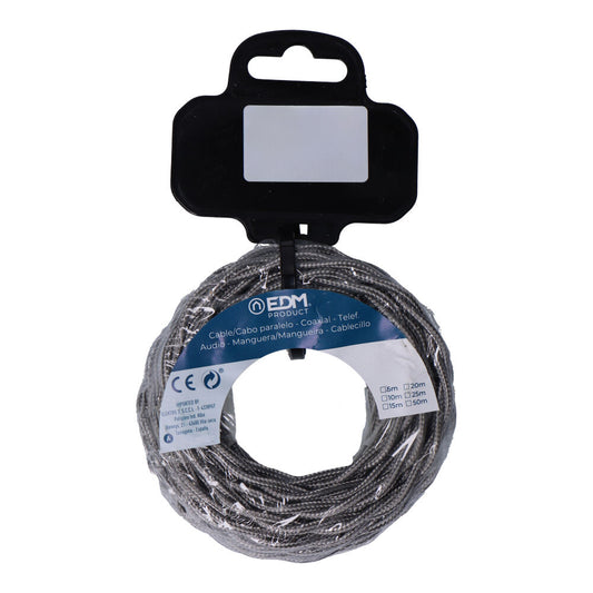 Carretel de cabo tÃªxtil tranÃ§ado h03vv-f 2 x 0,75 mmÂ² cinzento escuro, 5 m_0