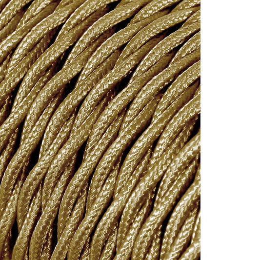 Carretel de cabo tÃªxtil tranÃ§ado h03vv-f 2 x 0,75 mmÂ² ouro, 5 m_0