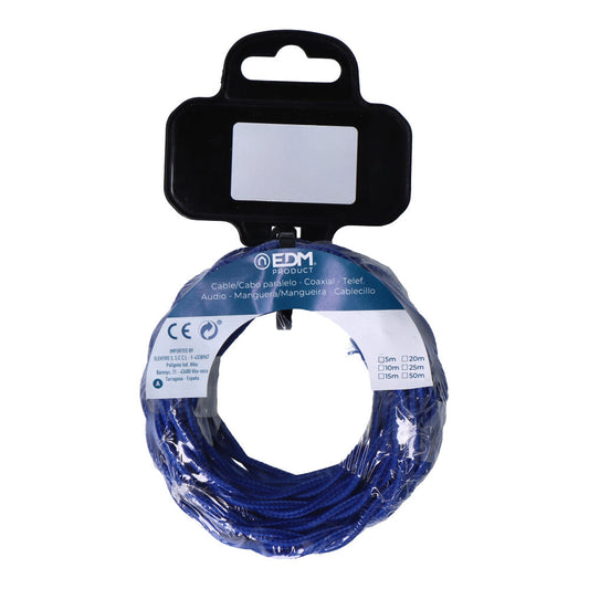 Carretel de cabo tÃªxtil tranÃ§ado h03vv-f 2 x 0,75 mmÂ² azul, 5 m_0