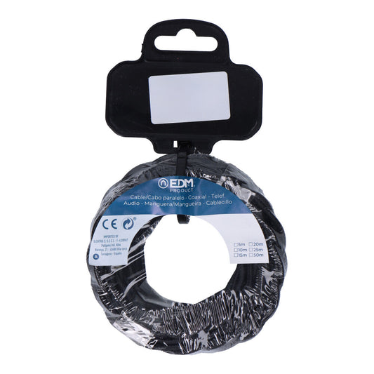 Carretel de cabo tÃªxtil tranÃ§ado h03vv-f 2 x 0,75 mmÂ² preto, 5 m_0