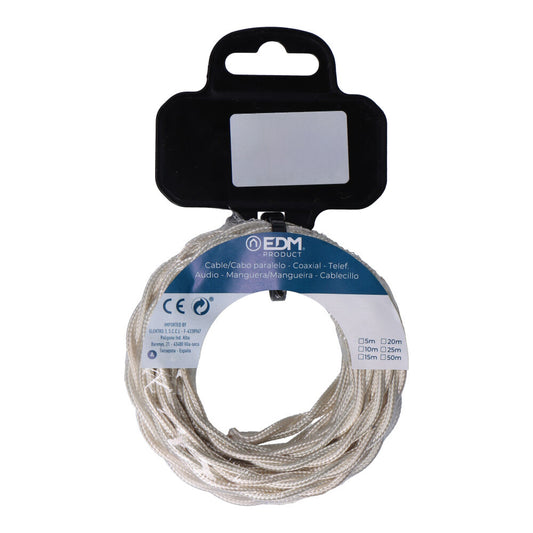 Carretel de cabo tÃªxtil tranÃ§ado h03vv-f 2 x 0,75 mmÂ² algodÃ£o, 5 m_0