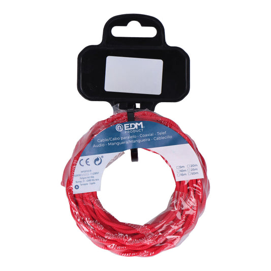 Carretel de cabo tÃªxtil tranÃ§ado h03vv-f 2 x 0,75 mmÂ² vermelho, 5 m_0